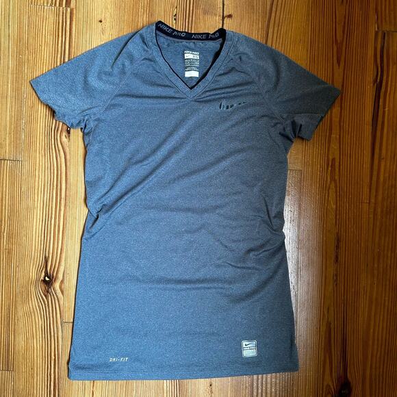 Nike Pro gray short sleeve running t-shirt SIZE XS - Picture 1 of 4